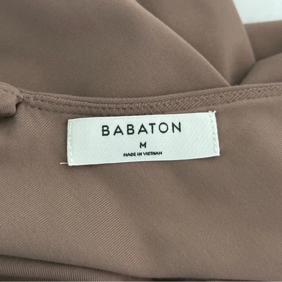 Aritzia Babaton Contour V-neck Bodysuit in Taupe - Picture 4 of 4